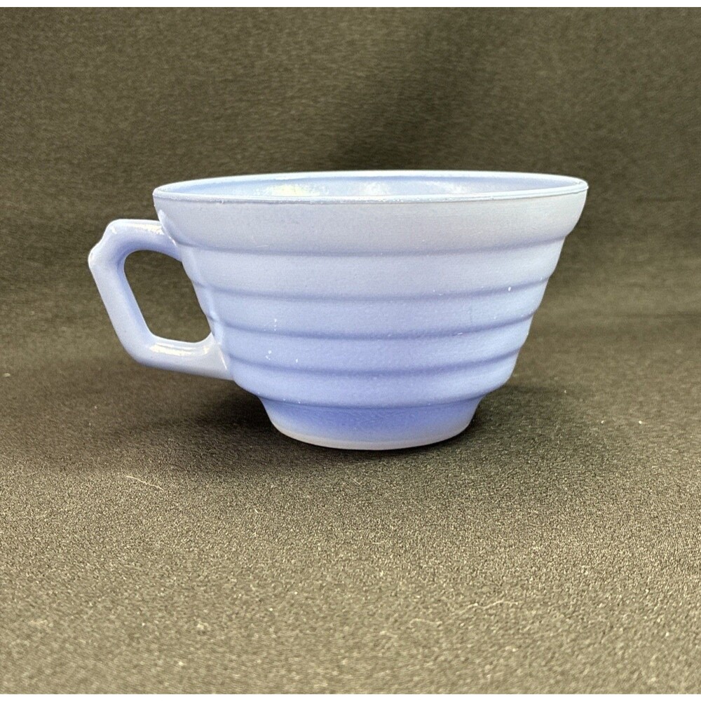 Vtg Pastel Blue Hazel Atlas Moderntone Platonite Coffee Mug Tea Cup | Retro MCM